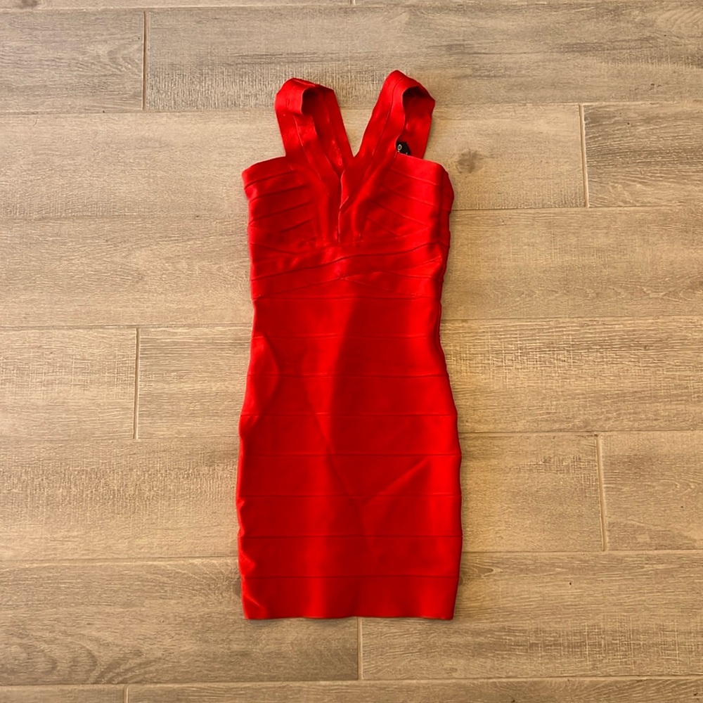 BEBE Red Bodycon Dress